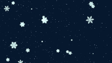 White-snowflakes-and-stars-and-abstract-bokeh-particle-4