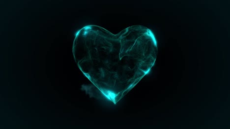 blue heart animation. seamless loop with alpha.