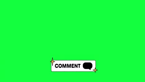 comment, chat, speech bubble animation, lower thirds on green screen.