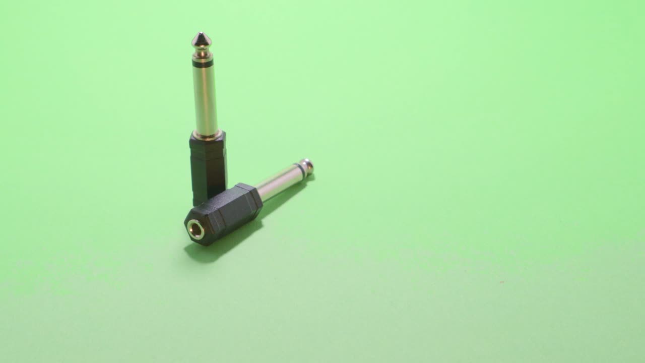 adaptador jack minijack grabación estéreo de audio aislado chromakey