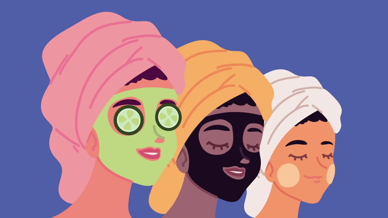 mujeres diversas disfrutando de tratamientos faciales