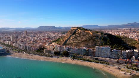 4K-Drohnenaufnahmen-Von-Alicante,-Spanien