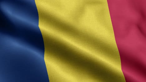 primer plano ondeando bucle 4k bandera nacional de rumania