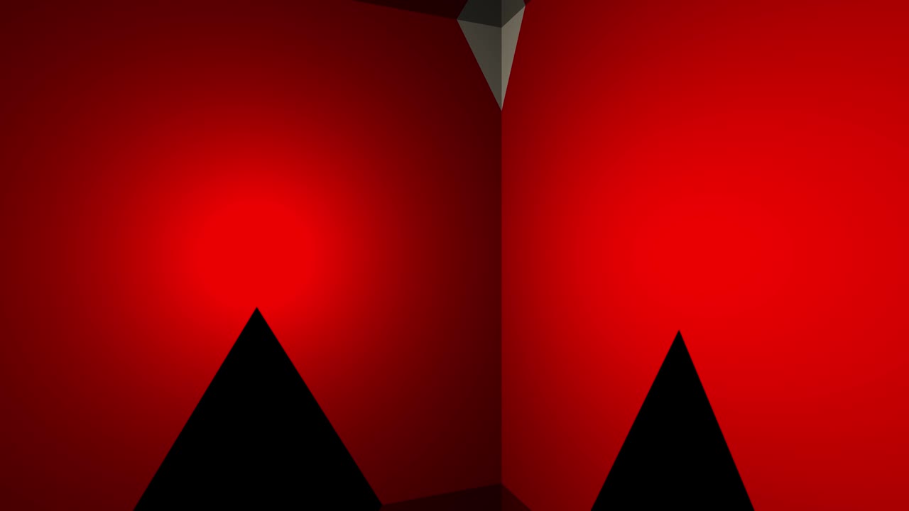 기하학적 3d 배경 루프와 은 삼각형