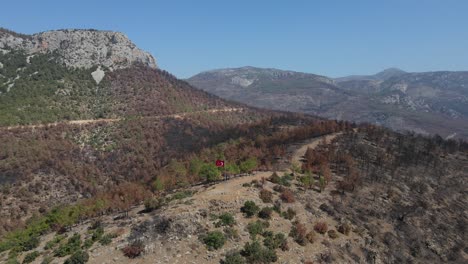 Bandera-Turca-En-La-Montaña-Escarpada