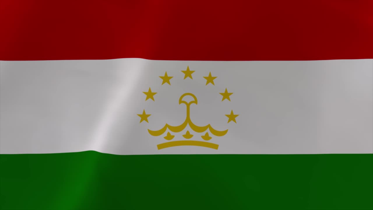 tajikistán agitando la bandera animación 4k fondo de papel tapiz en movimiento