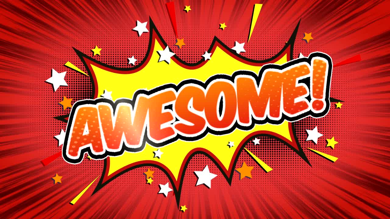 멋진 - 만화 스타일의 텍스트