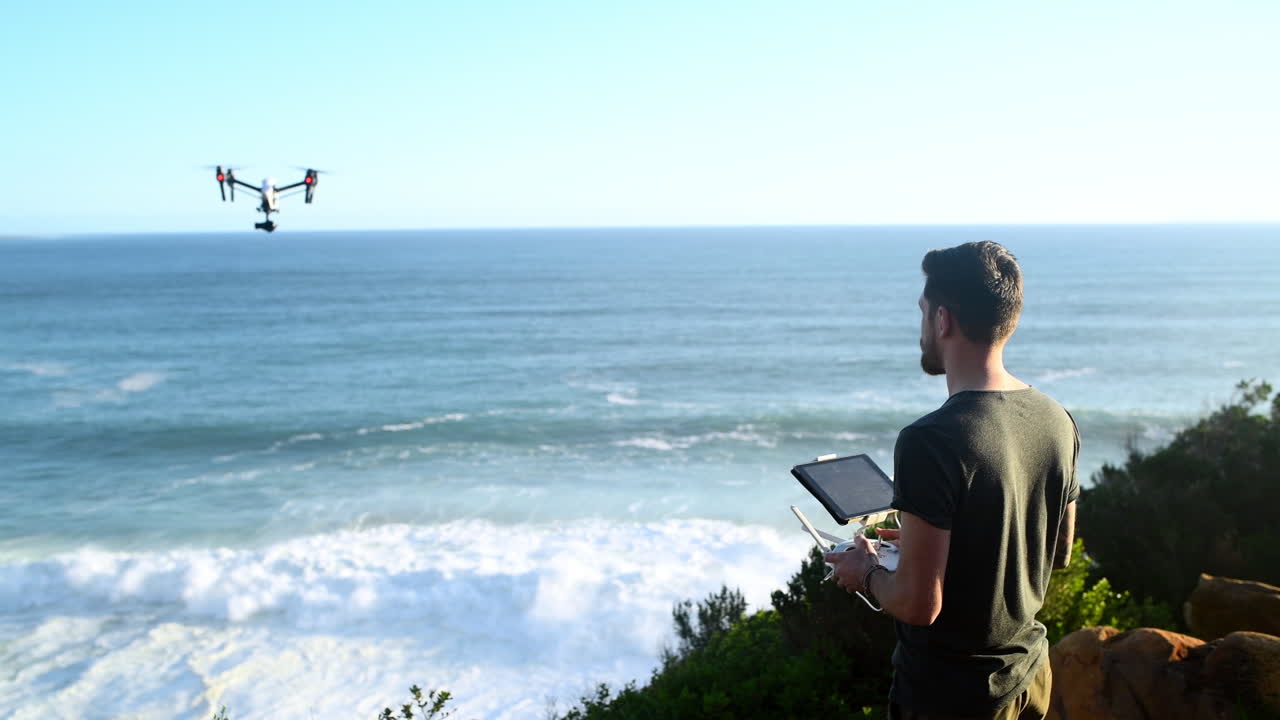 Getting his aerial fix