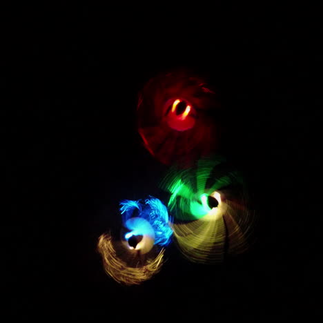 dancing girls in led costume at night outdoor. led show. square video