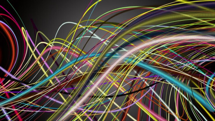 Fantastic animation with stripe wave object in slow motion, 4096x2304 loop 4K