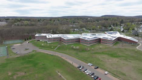 drone footage of middle school located in hamden, connecticut