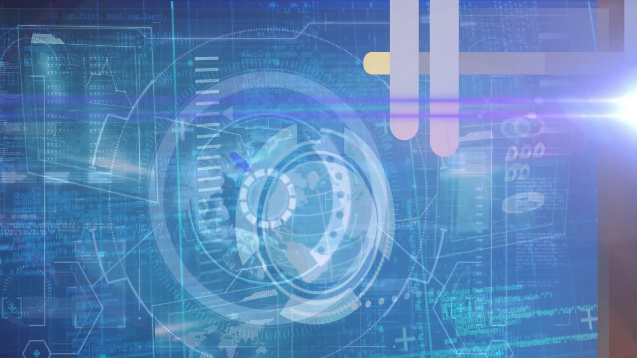 세계 지도 위의 다양한 데이터의 애니메이션