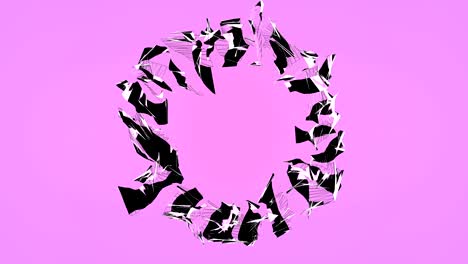 fondo de movimiento abstracto cinta circular deformada rosa