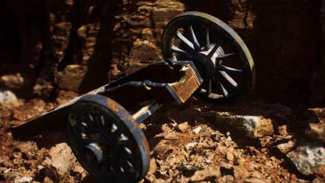 ancient historic gun in the stone canyon