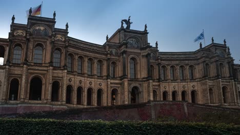 4 k time lapse video of maximilianeum, bavarian house of parliament, munich, bavaria, germany