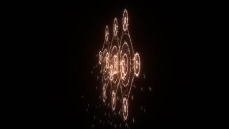 abstract, mystical energy power shied with illuminating light and fire sparks, majestic 3d background,4k high quality, 3d render