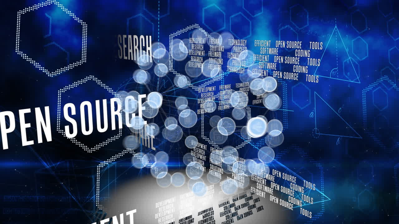 아이콘과 연결 네트워크와 함께 지구의 애니메이션