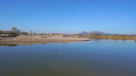 mouth of the river ter in girona natural park of europe