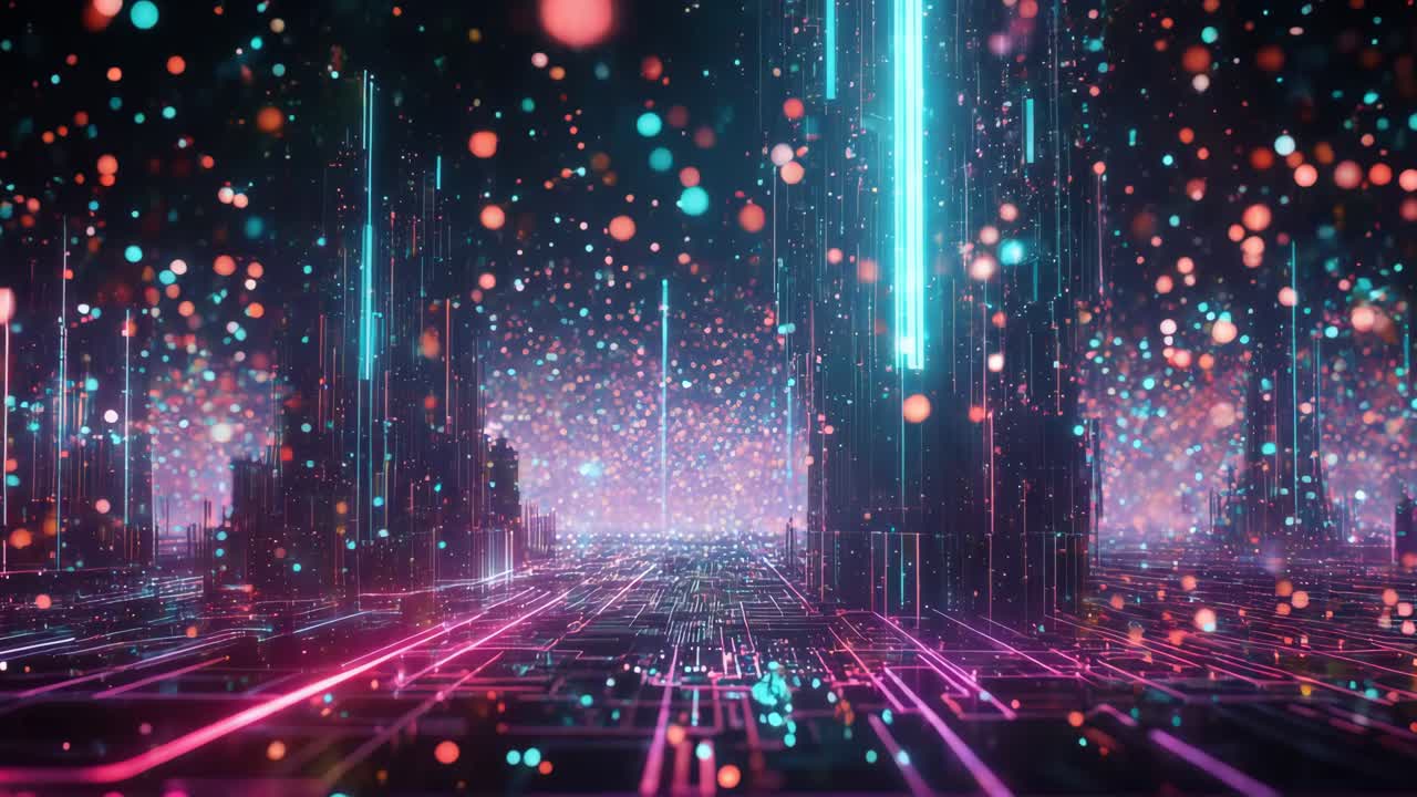 사이버 크 도시 풍경