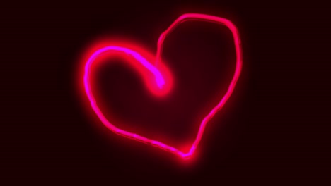 Heart-trails-forming-a-heart-shape-against-black-background