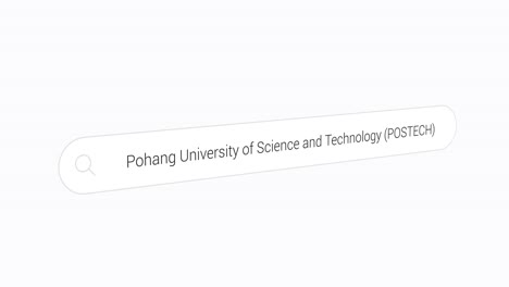 buscando la universidad de ciencia y tecnología de pohang en el motor de búsqueda