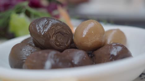 olives and salad