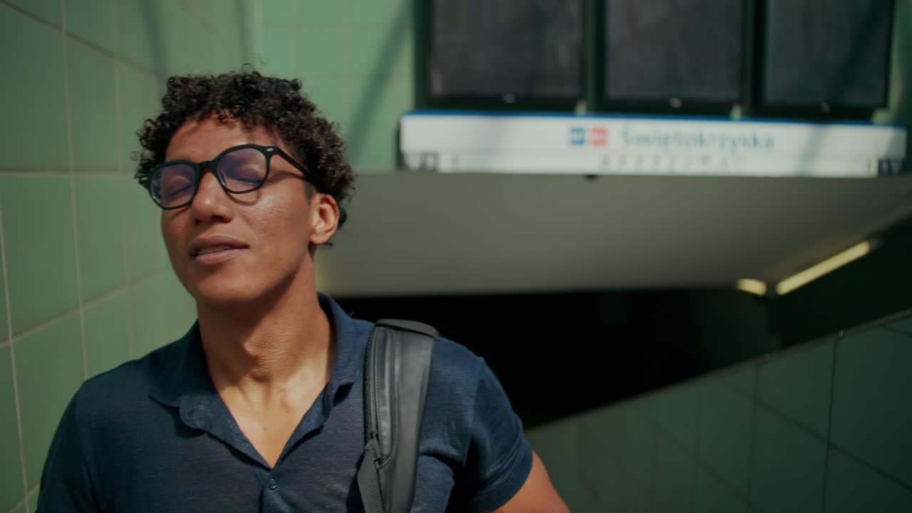 Man in Subway Station