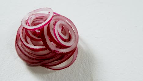 heap of onion ring placed on white background 4k 4k