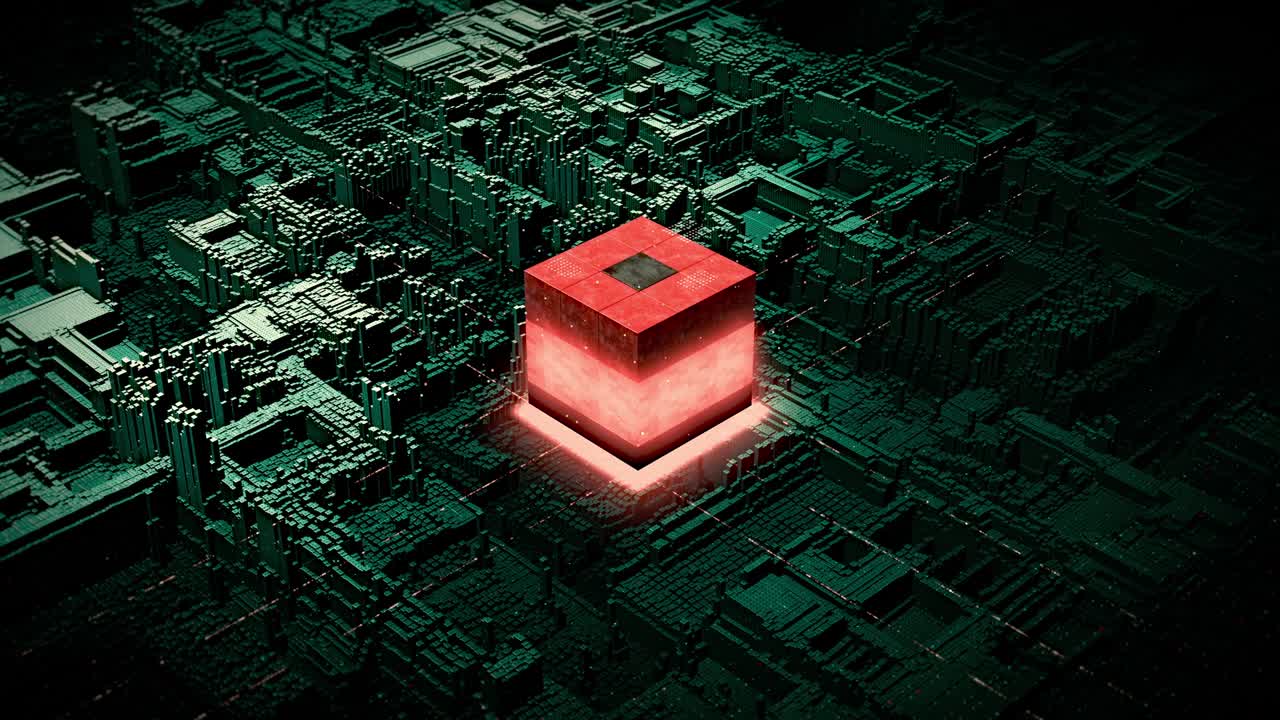 el chip de la computadora activa el sistema de inteligencia artificial. minería de datos.