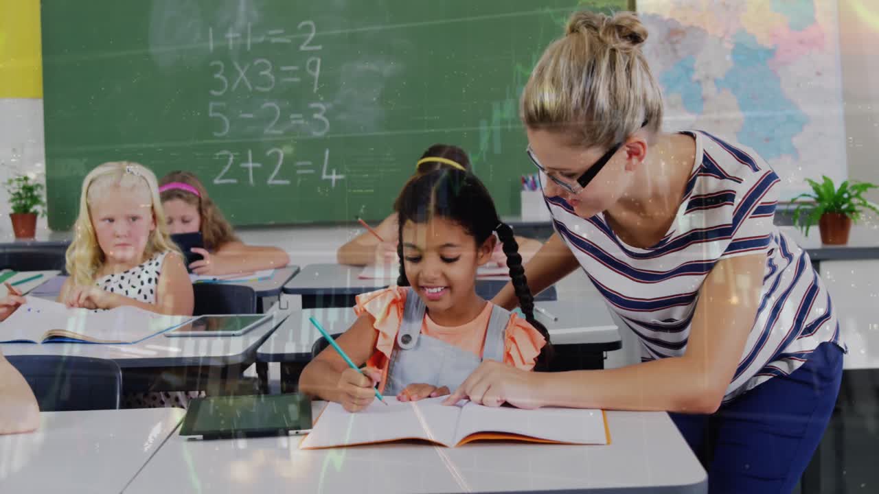 animación de ecuaciones matemáticas sobre escolares usando computadoras portátiles