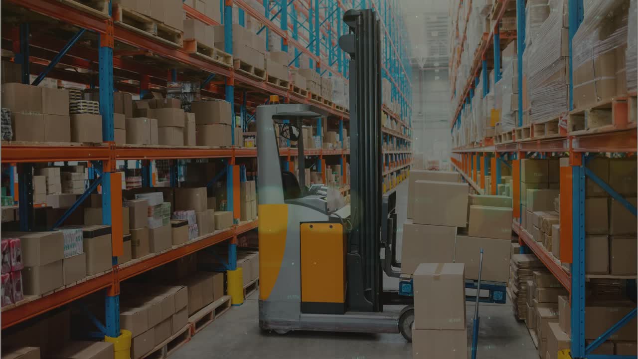 animación de gráficos financieros sobre el almacén