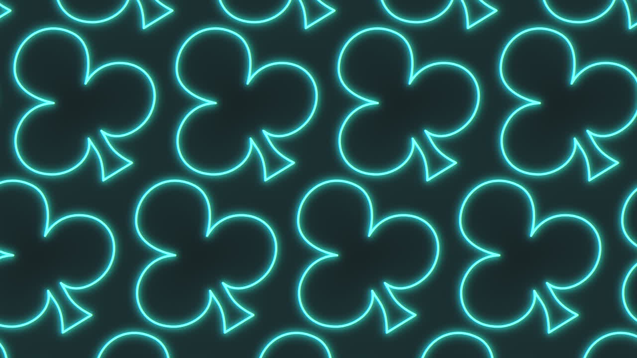 Shimmering neon shamrocks embrace the luck of the irish!