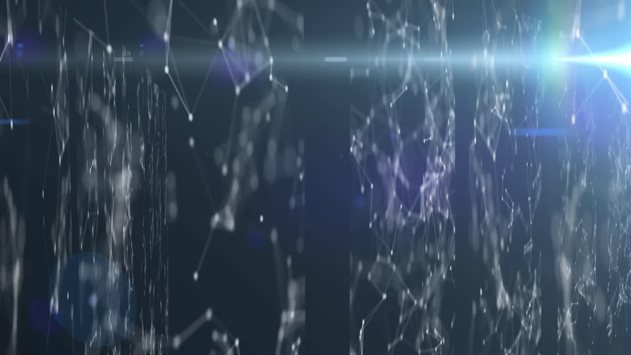 파란색 배경에 대한 연결 네트워크