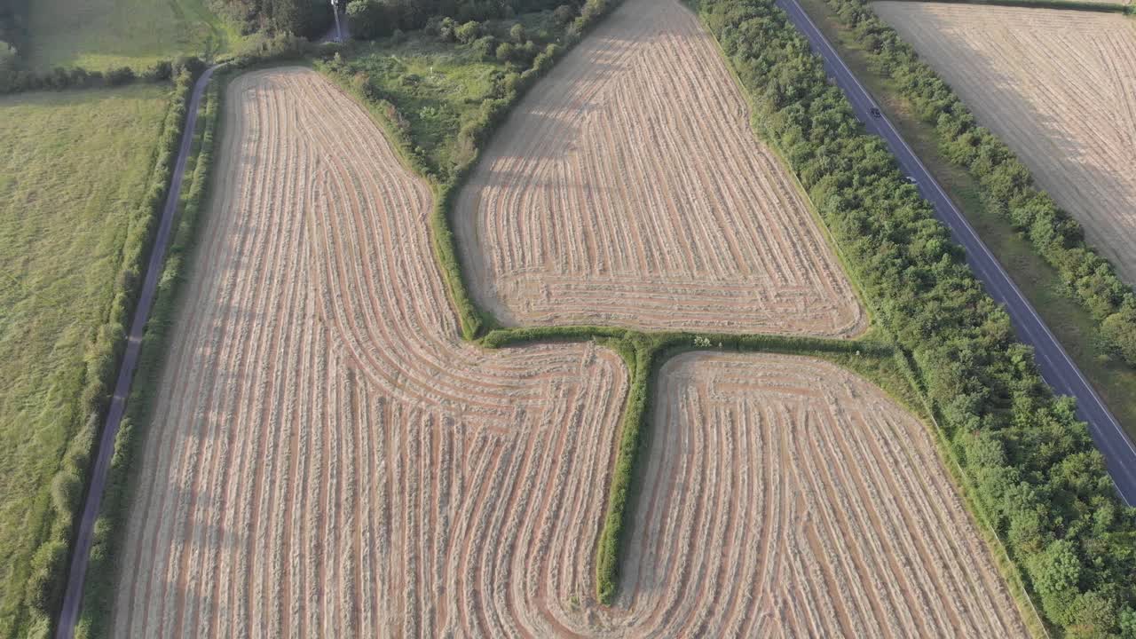 vista aérea de un campo en inglaterra