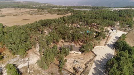 vista aérea del campamento. concepto de vacaciones