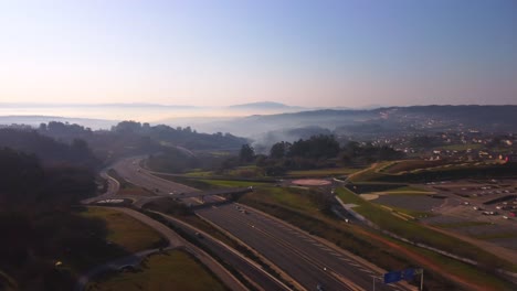 Santiago-De-Compostela-Autobahn-In-Der-Nähe-Der-Kulturstadt