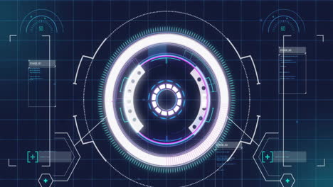 animation of digital data processing and scope scanning