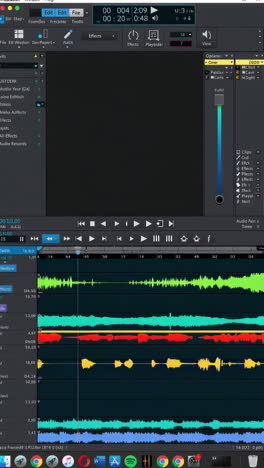 interfaz de software de producción de música