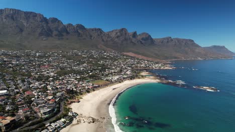 stunning aerial views: drone flying over cape town beach