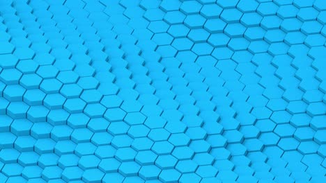 superficie con pilares azules hexagonales en movimiento fondo de animación