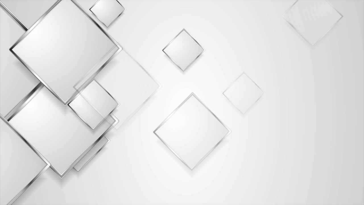 diseño de movimiento geométrico de alta tecnología con cuadrados plateados