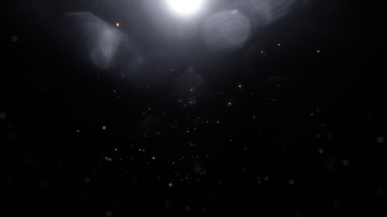 Abstract Floating Dust Particles with Light and Bokeh Effect