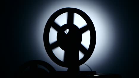 silhouette of a vintage film projector