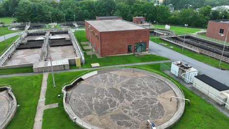 wastewater filtration tank at water treatment facility in usa