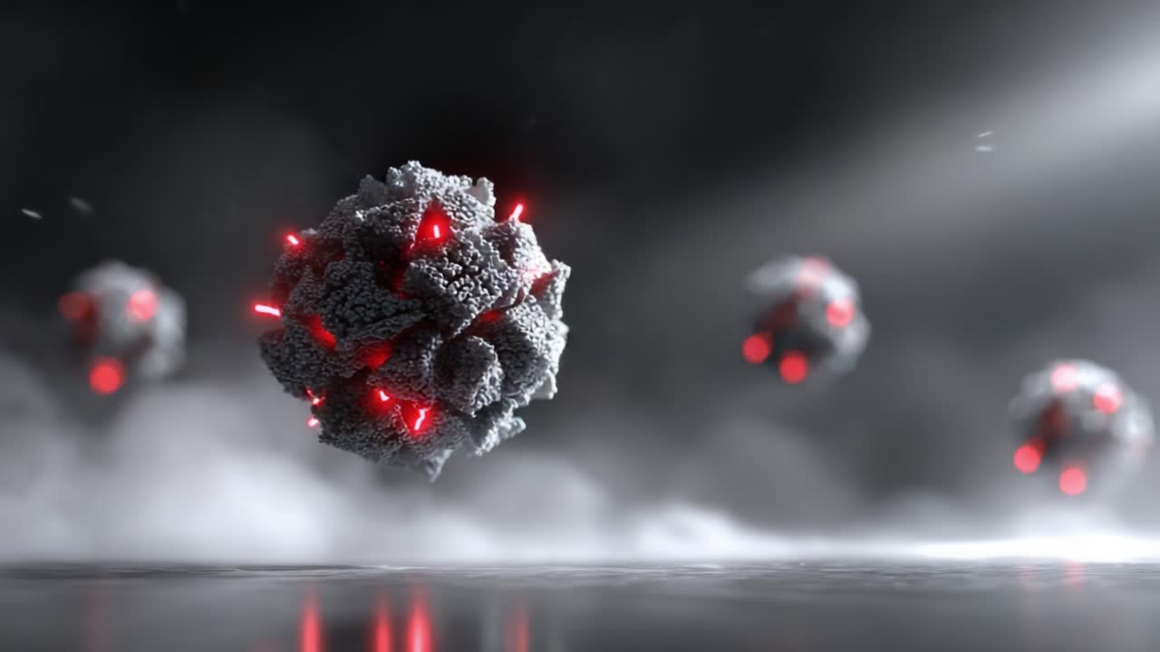 An Abstract Exploration of Floating Geometric Entities in a Dark Mystical Realm with Dynamic Lighting and Futuristic Elements