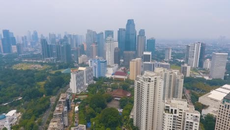 panoramic view of the city of jakarta, indonesia.