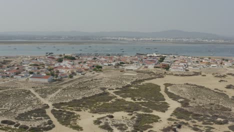 waterfront settlements at the armona island in algarve, portugal