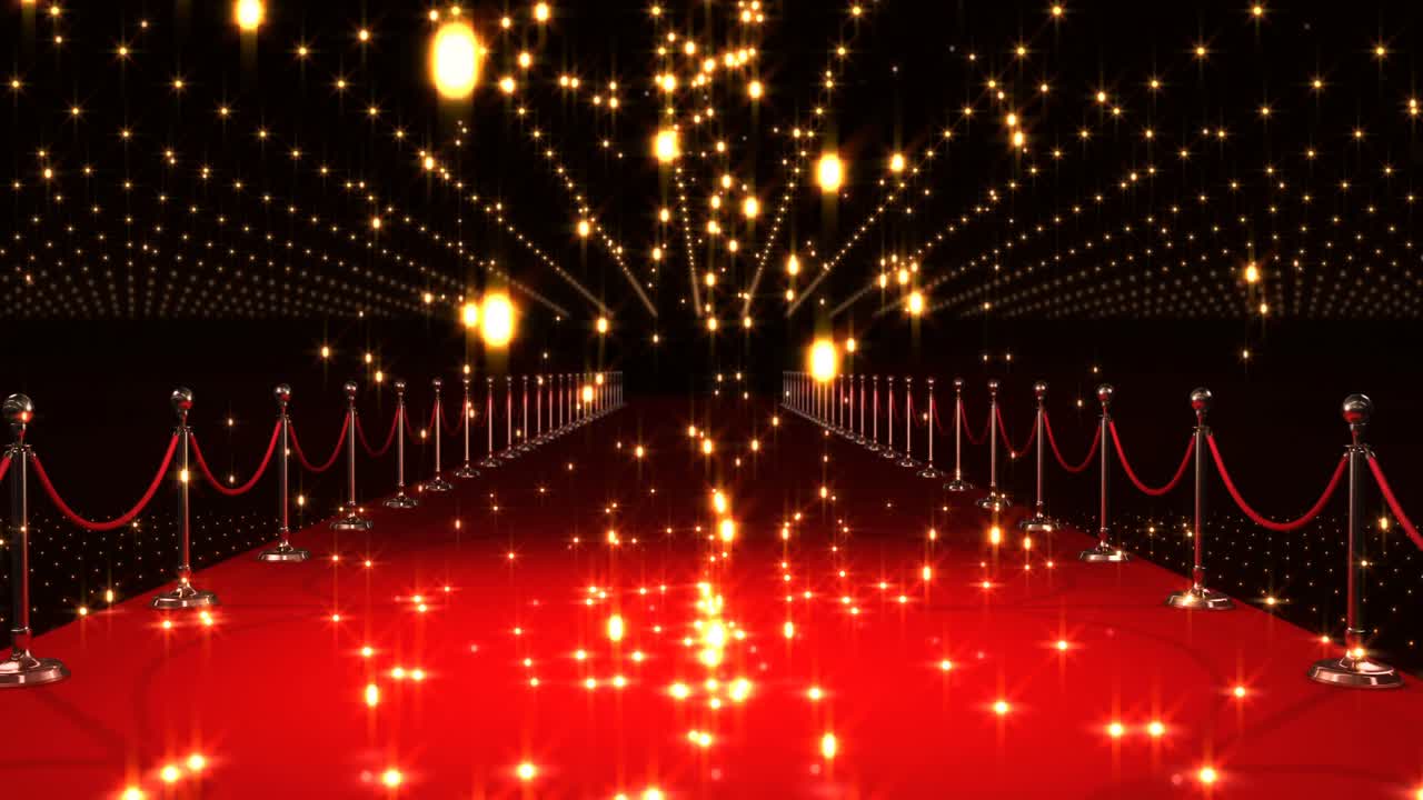 황금 콘페티가 검은 바탕에  ⁇ 은 카 ⁇ 에 떨어지고 있습니다.