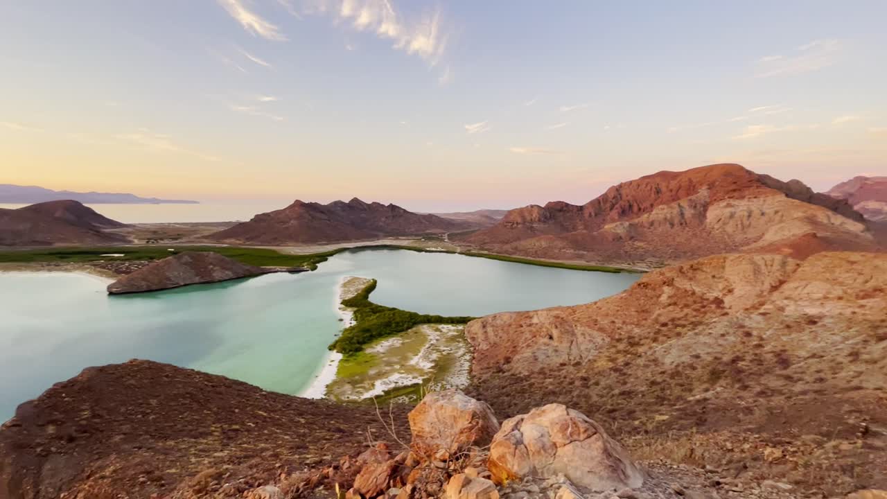 Stunning Sunset over a Secluded Bay
