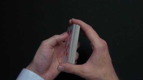 primer plano de los trucos de las cartas